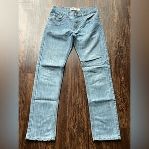 Levi's 511 Slim Fit Jeans Youth Size 16 Blue Straight Leg Light Wash Denim 28x28